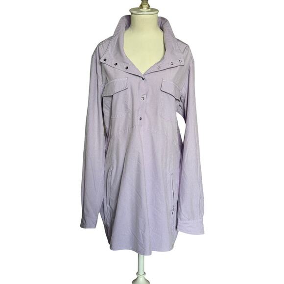 Duluth Trading Co Shirt Womens L Sol Survivor Sun Protection 1/4 Snap Tunic - Picture 1 of 8